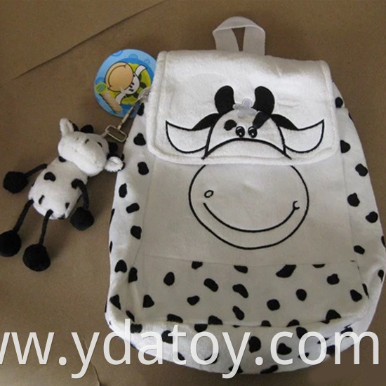 Comfortable plush cow animal backpack